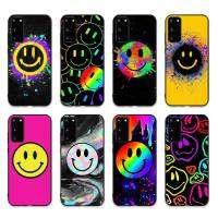 Rainbow Smiley face Phone Case for Samsung S20 lite S21 S10 S9 plus for Redmi Note8 9pro for Huawei Y6 cover Electrical Safety