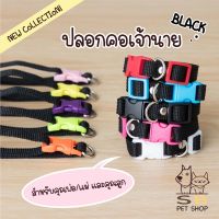 ปลอกคอแมว ปลอกคอลูกแมว แมวเด็ก มี 2 ไซส์ สีสันสดใส พร้อมส่งในไทยค่า (Black Collection)