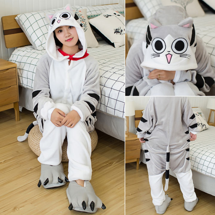 ฤดูหนาวผู้ใหญ่สัตว์ไดโนเสาร์-onesies-ผู้หญิงผู้ชายชุดนอน-kigurumi-ตะเข็บแพนด้า-pikachu-สัตว์การ์ตูนเครื่องแต่งกายเหมาะสมชุดนอน