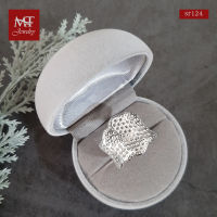 MT แหวนเงินแท้ ฉลุลาย ลายตาข่าย ไซส์: 57 Solid 925 Sterling Silver Ring (sr124) MT Jewelry มณีธารา