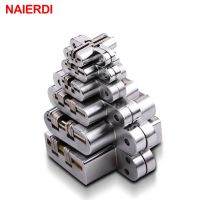 2PCS NAIERDI 304 Stainless Steel Hidden Hinges Seven Size Invisible Concealed Folding Door Hinge For Kitchen Furniture Hardware Door Hardware  Locks