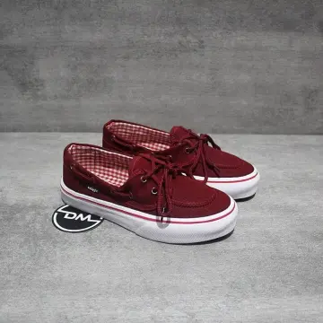 Vans zapato shop merah maroon