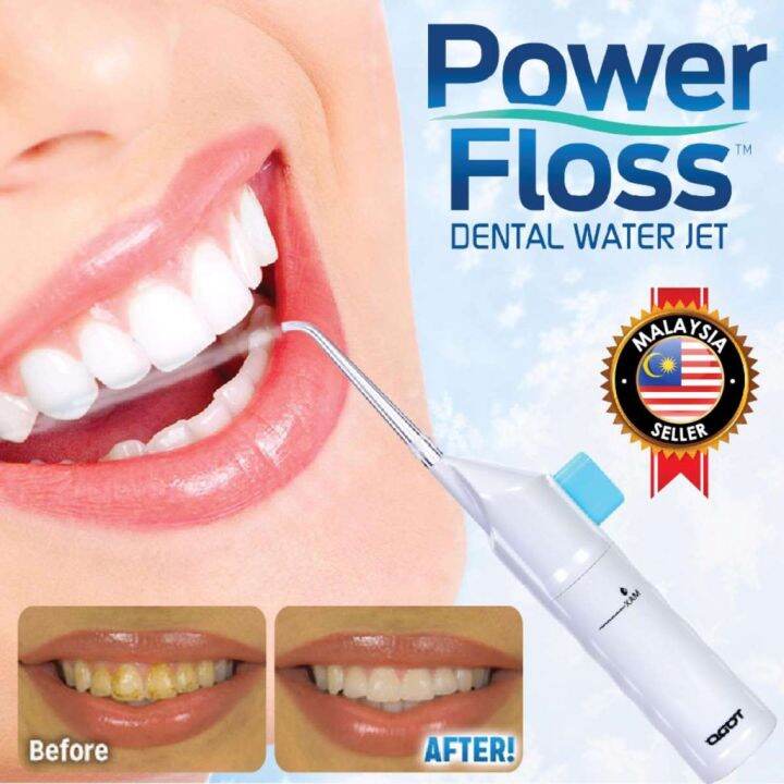 NO BATTERY NEEDED) Power Floss Teeth Floss Spray Clean Hygiene Dental