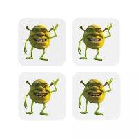 แผ่นรองทนความร้อนได้ของ Shrek Wazowski แผ่นรองผ้าเช็ดปาก Keset Dapur อุปกรณ์เสริมสำหรับเครื่องประดับโต๊ะ