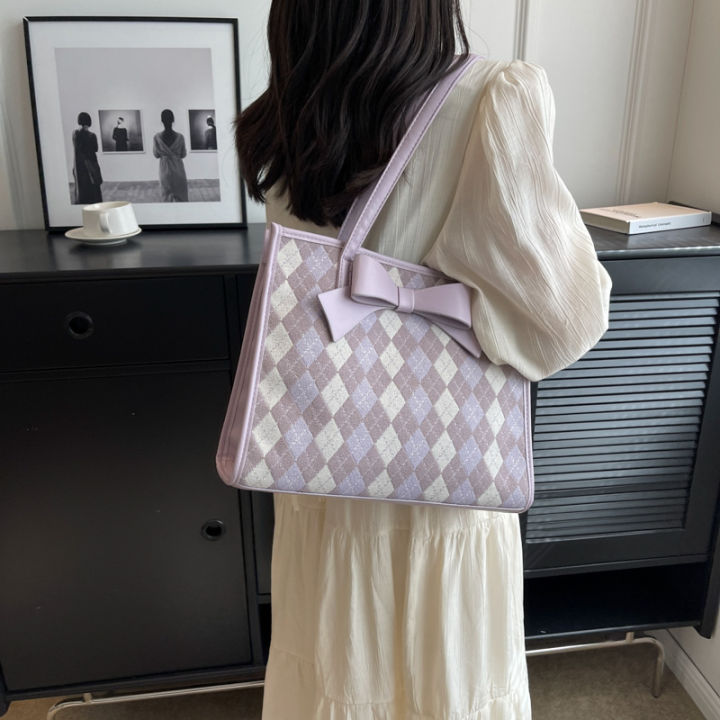 new-large-capacity-womens-hand-bag-fabric-womens-underarm-bag-daily-matching-shoulder-bag-fashion-tote-bag