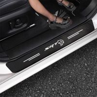 ❖✻๑ 4 Pcs Car Door Sill Scratch Protection Trim Scratch Scratch Sticker For SRT 6 8 10 Dodge Charger Chrysler Car Accessories