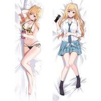 (ถ้าสั่งทำติดต่อเรา) ปลอกหมอนแอนนิเมะชุดสุดที่รัก Kitagawa Marin Gojo Wakana Dakimakura Body โยนหมอนอิงสองด้าน (แค่