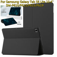 Casing Tablet สำหรับซัมซุงกาแล็กซีแท็บ S6 Lite 10.4นิ้ว P615 SM-P619 P613 P610แท็ปซัมซุง S6 Lite 10.4 สีทึบพับได้สองแรงดันไฟฟ้าเคสพับได้