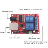 LAN Ethernet 2 Way Relay Board Delay Switch TCP/UDP Controller Module WEB Server