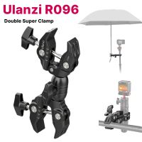 jfjg❁﹉  R096 Metal Super Clamp Articulating Arm Clip 360° Dual-Head for Umbrella