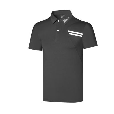 New 2021 golf clothing mens short-sleeved golf clothes top lapel T-shirt quick-drying breathable Polo shirt FootJoy G4 DESCENNTE W.ANGLE Honma UTAA Le Coq Titleist☎