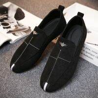 HOT★ใหม่ผู้ชายแฟชั่นแบนรองเท้า Casual Sepatu Pantofel Kulit เหยียบรองเท้าขี้เกียจรองเท้าชุดเดรส Loafers สำหรับชายขนาด Mocassin Homme