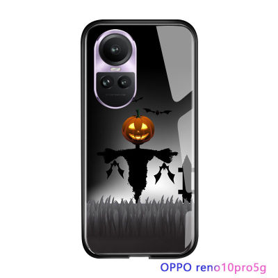 Serpens เคสสำหรับ OPPO Reno10 Pro 5G กันกระแทกสำหรับเด็กผู้หญิงเคสเครื่องประดับโทรศัพท์ปาร์ตี้ฮาโลวีนแบบกอธิคเคสกระจกเทมเปอร์ฝาครอบป้องกัน