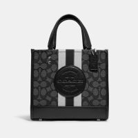 Coach C8417 Dempsey Tote 22 In Signature Jacquard (SVRT6) กระเป๋าสะพายผู้หญิง สี Sv/Black Smoke Black Multi