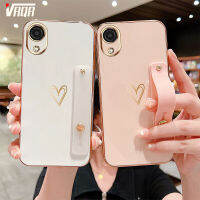 VRQR สำหรับ SAMSUNG Galaxy A03 Core A03 A04 A04E A05 F14 6D ขอบตรงด้วยไฟฟ้าเคสป้องกันสายรัดข้อมือ