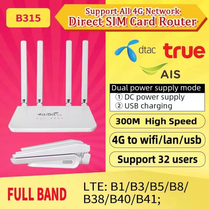 4g-5g-router-4เสา-เราเตอร์4เสาใส่ซิม-150mbps-รองรับ-4g-5g-ชาร์จสายusb-ใช้ในรถ-พวกพาสะดวก-รองการใช้งานสูงสุด-32-อุปกรณ