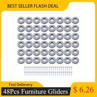 ❏℡✠ 48Pcs Furniture Gliders PTFE Easy Moving Sliders with Screw Floor Protector for Tiled Hardwood Floors(25Mm Round)