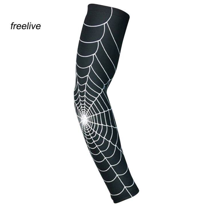 flespider-web-pattern-arm-guard-tennis-badminton-sports-elbow-arm-sleeve-pad-ce