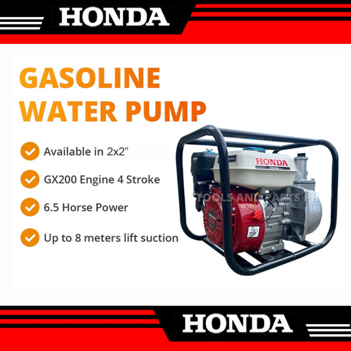 Honda Gasoline Water Pump 2x2 GX200 Engine 6.5HP | Lazada PH