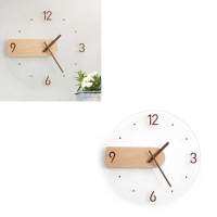 นาฬิกาแขวนนวัตกรรม Minimalist ป้องกัน Ticking Sweep Movement Modern Nordic Wall Clock สำหรับห้องนั่งเล่นห้องนอน