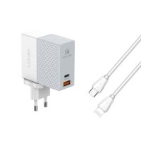 LDNIO A2620C 65W ที่ชาร์จโทรศัพท์แท็บเล็ตอเนกประสงค์ชนิด C/USB-C พอร์ตที่ชาร์จความเร็วสูง65W ปลั๊ก EU/65W ปลั๊ก UK/65W US Plug