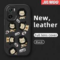 เคส JIUMOO สำหรับ Xiaomi Poco F3 Redmi K40 Pro เคสการ์ตูนสิงโตน่ารักลวดลายดีไซน์ใหม่สร้างสรรค์นุ่มหนังเคสมือถือกันกระแทกแฟชั่นปลอกซิลิโคนฝาครอบเลนส์เต็มรูปแบบเคสป้องกันกล้อง