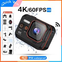 QuickWin Action Camera 4K with Screen Waterproof Action Camera With Stabilizer Drive Recorder Sports Cameras VS Go Pro Camara