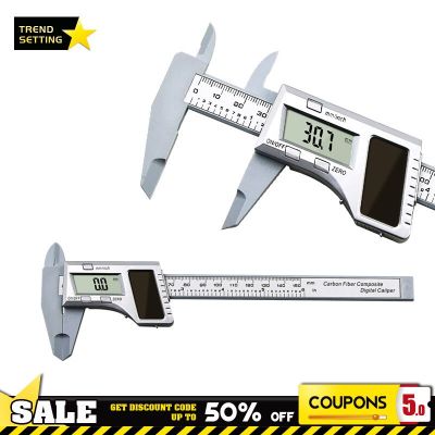 แสงอาทิตย์0-150มม Vernier Scale พลาสติก LCD ดิจิตอลเครื่องมือวัดความลึกเครื่องมือวัดไม้บรรทัดไมโครมิเตอร์ไฟฟ้า6"