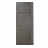 Global House-HOLZTUR ประตูเมลามีน MD-FC07-3 80x200ซม. Grey Walnut รับประกันของเเท้