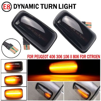 【CW】Flashing Car Turn Signal Lamps Side Marker Lights Lateral LED For Peugeot 306 106 406 806 Citroen XM ZX Break Xsara Xantia Fiat