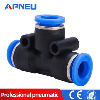 T-Type Three-Way Cross Straight Joint Pneumatic Pu Joint Multi-Standard Pneumatic Pipe Joint plastic quick Plug Joint Pipe Fittings Accessories