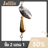 Jollic เหยื่อตกปลาแบบหมุนได้เหยื่อตกปลาโลหะเทียมแบบหมุนได้5.5ซม. 28ก. ตะขอเดี่ยว wobblers ปลาเทราท์เพน