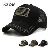 【 WJ 】ธงอเมริกันลายพรางหมวกกันแดดฤดูร้อนของหมวกเบสบอลชาย Topi Jala