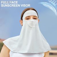 UPF50 Outdoor Sunscreen Mask Dew Eye Shawl Ice Silk Sun Protection Mask Full Face Neck Uv Protection Riding Fishing Equipment