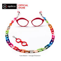 APTICA Necklace Chain Rainbow สร้อยคอ สายคล้องแว่น /แมส หลากสี มีพวงกุญแจ แว่นขยาย