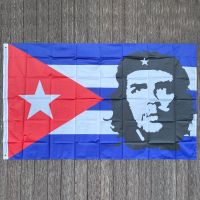 xvggdg  90 x 150cm Cuba flag Banner  cuba revolution hero EI CHE Ernesto Guevara Flag Pipe Fittings Accessories