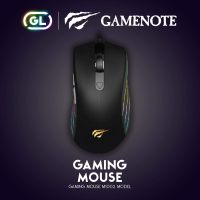 Gamenote Macro Gaming mouse RGB เมาส์เกมมิ่ง เม้าส์เกมมิ่ง เม้ามาโคร 7 Key ไฟ RGB Backlit GM 1002 havit 1000-1600-2400-3200DPI razer hyperx logitech fantech nubwo เม้าส์เล่นเกม