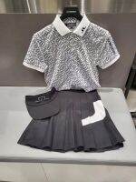 ✱☎▨ Golf Women 39;s Lapel T Shirt Pleated Skirt Suit Tennis Badminton Anti Light Skirt Short Skirt