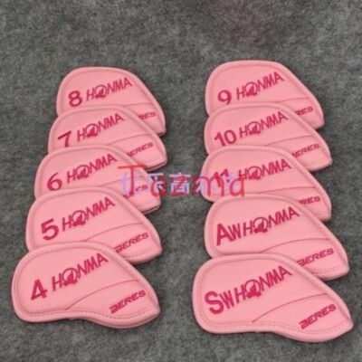 HONMA Branded New Golf Club Iron Headcover (4567891011AwSw) Pu Leather Waterproof for Iron Head Protection Cover Free Shipping