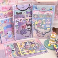 8 Sheets Stickers Sanrio Melody Cinnamoroll Laser Sticker Student DIY Scrapbooking Journal Decoration