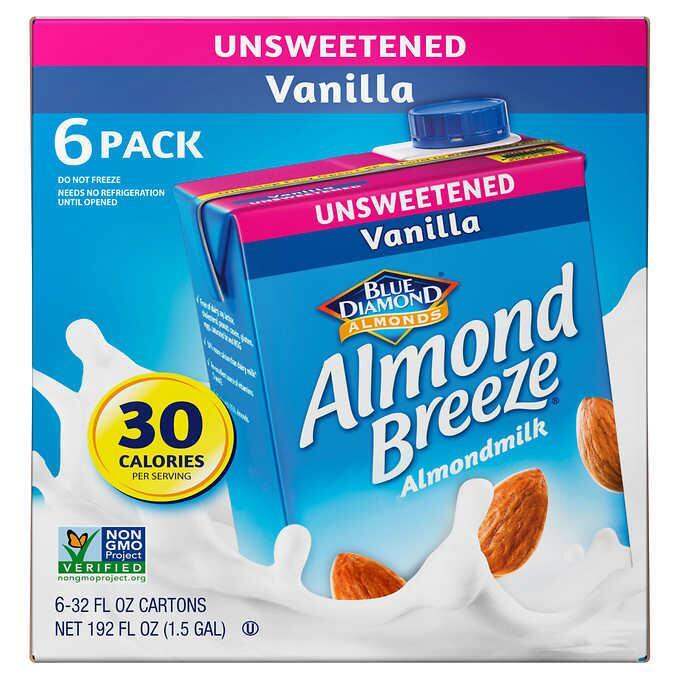 Almond Breeze Dairy Free Almondmilk, Unsweetened Vanilla, 32Ounce