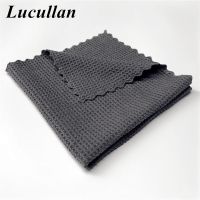 (Daily repurchase rag)    Lucullan 40X40CM Edgeless สีเพ้นท์แก้วภายในอบแห้งด้วยไมโครไฟเบอร์ผ้า Super Absorbancy ผ้าสำลีฟรีถักลายวาฟเฟิลผ้าขนหนู