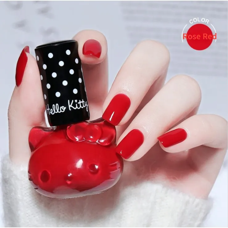 ✪2021 new hello kitty nail polish free baking quick-drying non-peelable nail  set☞ | Lazada PH