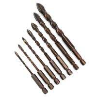 1x กระเบื้องเซรามิกแก้วหัวเจาะคาร์ไบด์เคลือบ Point Cross Spear Head เปิดใหม่