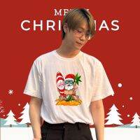 ลายSanta on the beach พร้อมส่ง ผ้า cotton 100%S-5XL