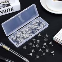 50pcs Map Pins Drawing Thumb Tacks Decorative Stationery Push Pins For The World Map Cork Board Office &amp;School Supplies Clips Pins Tacks