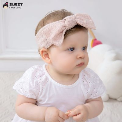 [COD] 2022 new direct supply baby hair accessories cross-border headband ins fashion European and 27 colors knitted bow for children