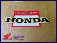 HONDA LETTER "BLACK" 110MM FAIRING EMBLEM DECAL "GENUINE PARTS" #สติ๊กเกอร์ตัวอักษร HONDA แท้ สีดำพื้นสีขาว 80มม.