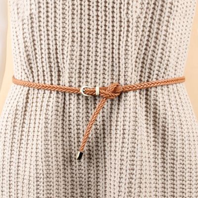 fashion hand made waist thin belt pin bucket vintage womens belt wirh bucket summer dress decoration