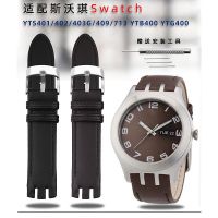 Suitable for swatch Swatch YTS401/402/403/409/713/YTB400 leather watch strap 20mm